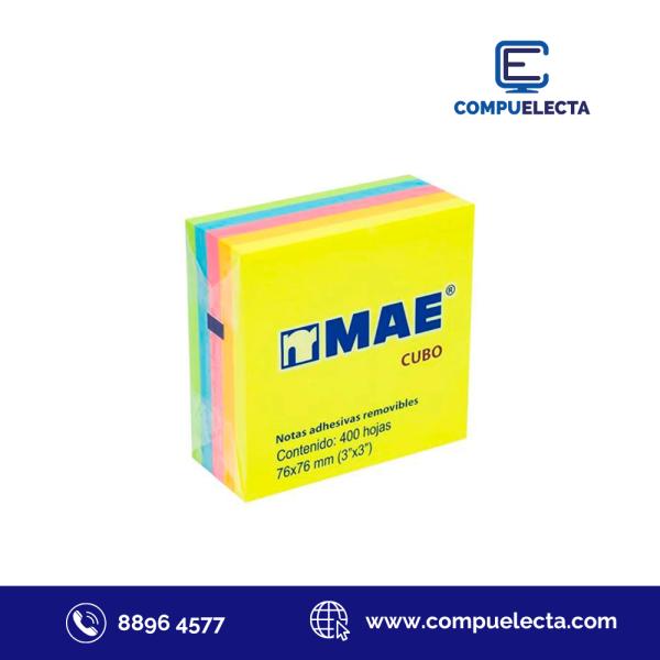 NOTAS MAE CUBO PASTEL 76X76MM 400H