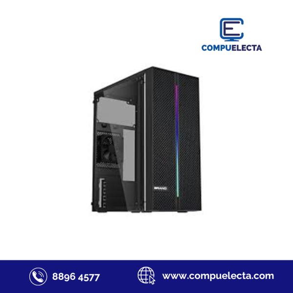 CASE GAMING RGB EAGLE WARRIOR CM26KTRA001C MINI TOWER PANEL ACR&Iacute;LICO LATERAL Y BARRA DE LUZ NEGRO