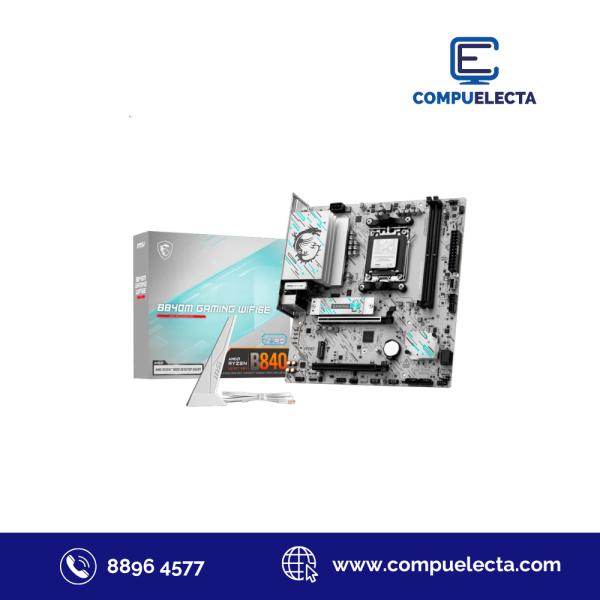 TARJETA MADRE MSI PRO B840M GAMING WIFI6E AM5 MICRO ATX DDR5 911-7E76-001