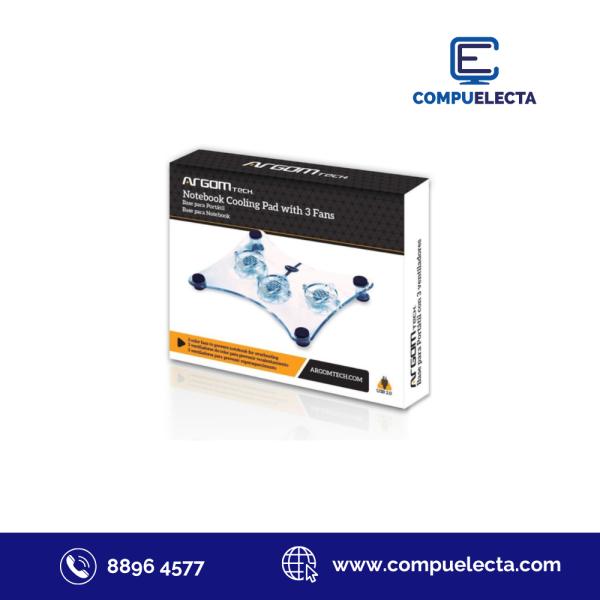 BASE VENTILADORA PARA LAPTOP ARGOM ARG-CF-0639