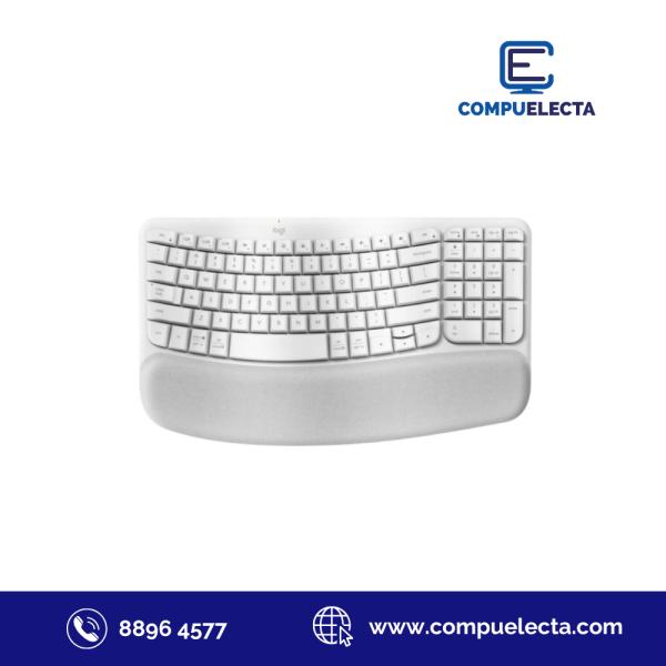 TECLADO LOGITECH WAVE KEYS ERGONOMIC WIRELESS ESPA&Ntilde;OL BLANCO