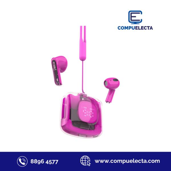 AUDIFONO EARPHONES MOONKI MH-TWS50 ROSADO