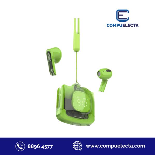 AUDIFONO EARPHONES MOONKI MH-TWS50 VERDE