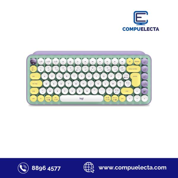 TECLADO BLUETOOTH LOGITECH POP KEYS 920-010714 LILA/MENTA