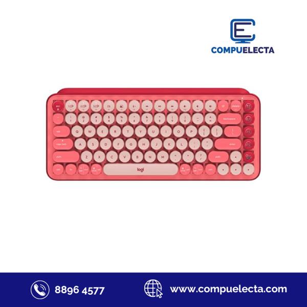 TECLADO BLUETOOTH LOGITECH POP KEYS 920-010715 ROSADO