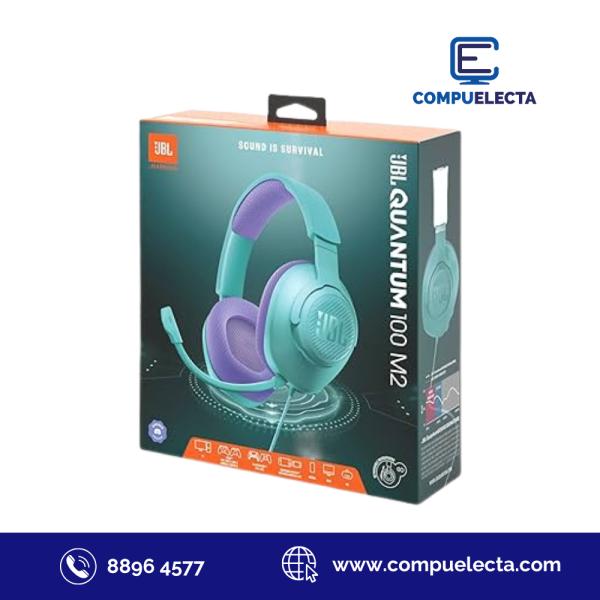 AUDIFONO HEADPHONES GAMER JBL Q100 C/MIC 100M2 CIAN