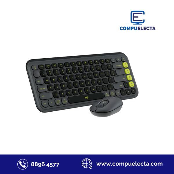 TECLADO Y MOUSE BLUETOOTH LOGITECH POP ICON COMBO 920-013052 NEGRO ESPA&Ntilde;OL