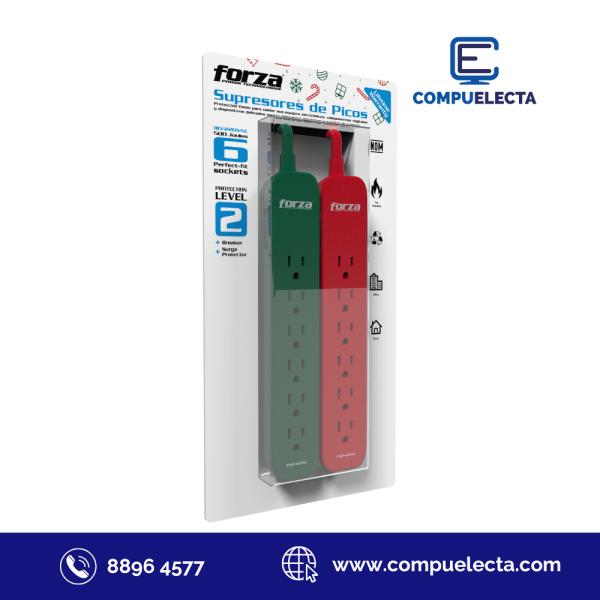 REGLETA FORZA 6 TOMAS FSP-651 2PK