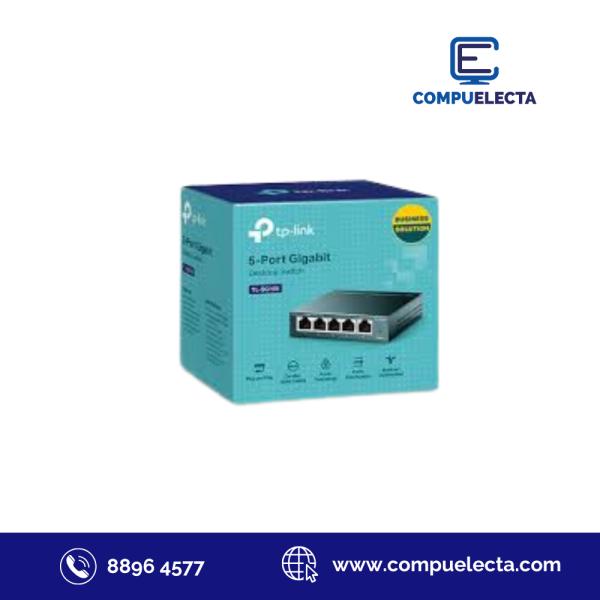 SWITCH TP-LINK 5 PUERTOS TL-SG105PE 4 PUERTOS POE+ 10/100/1000